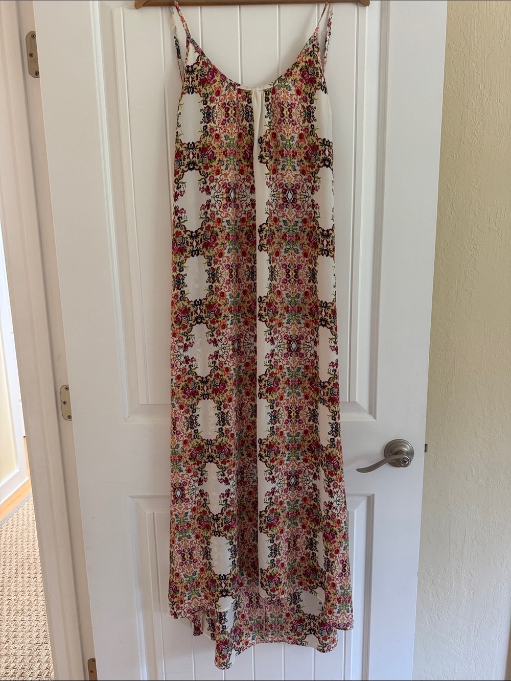 High-low open back maxi dress